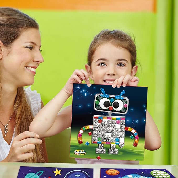 Kids Sensory Sticker Mosaic Craft Kit for Ages 3+ - Over 50 Pieces