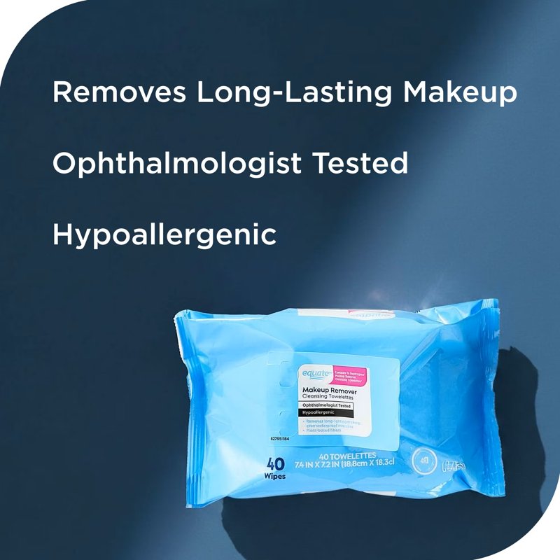 Makeup Remover Cleansing Towelettes - Hypoallergenic, Waterproof Makeup Removal