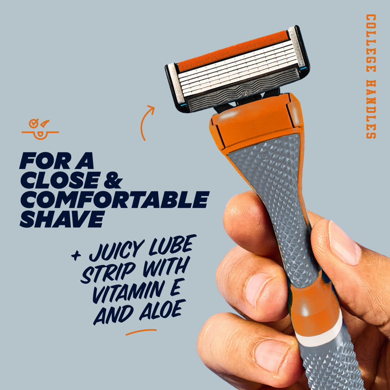 6-Blade Razor Starter Set with Reusable Handle for Men and Women