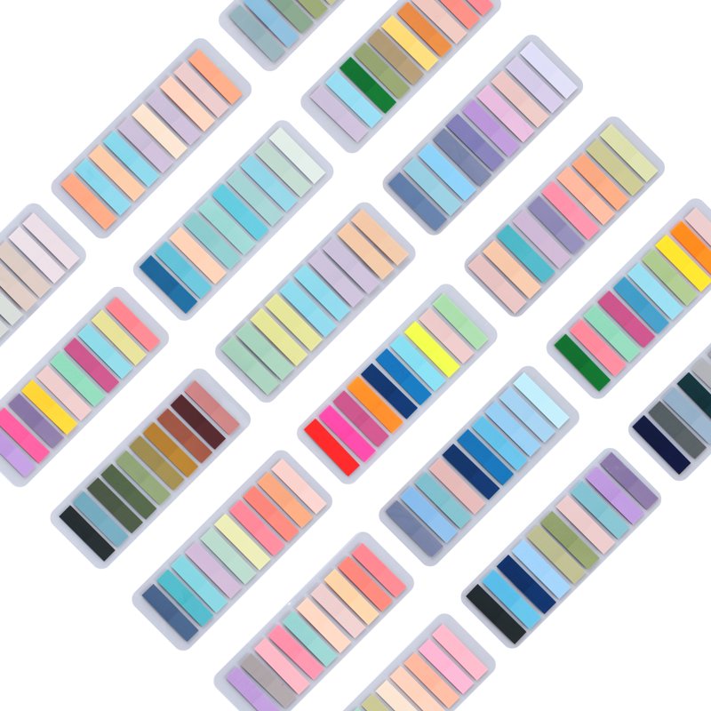 Colorful Repositionable Book Tabs - 3600 Pack Writable Sticky Notes