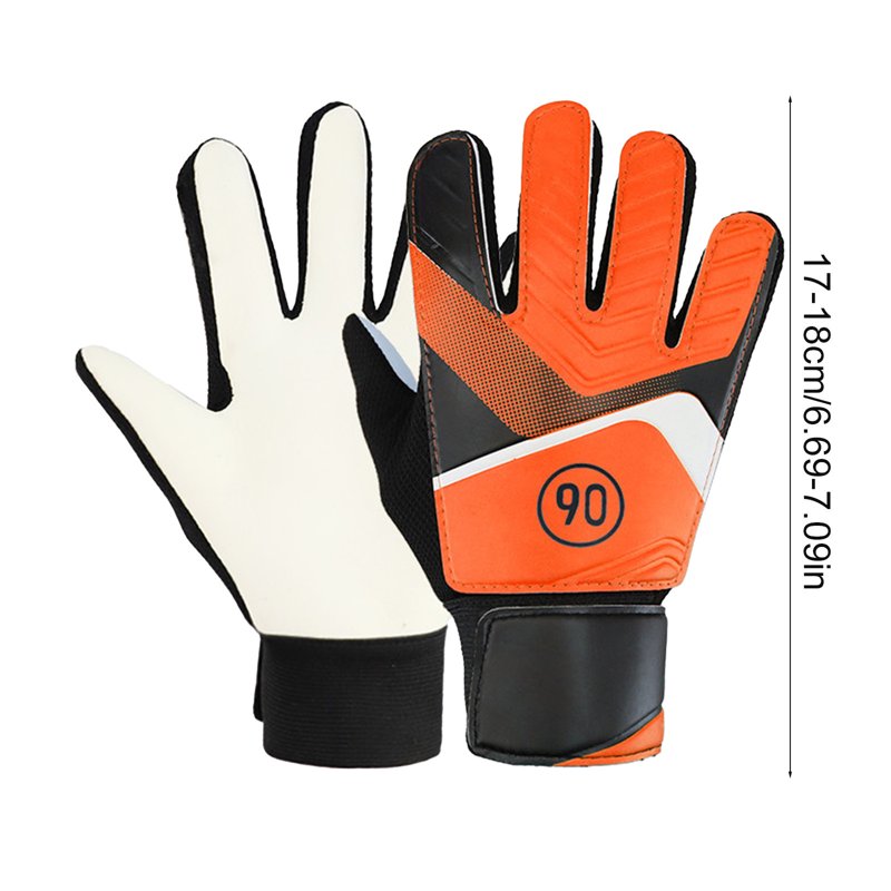 Children's Soccer Goalkeeper Gloves Rubber Wallop Proof Hand Protection - Size 6.69-7.09 inch