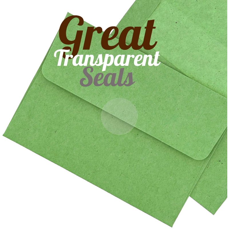 Clear Transparent 1.5-Inch Round Stickers for Sealing & Packaging, 1000 Roll