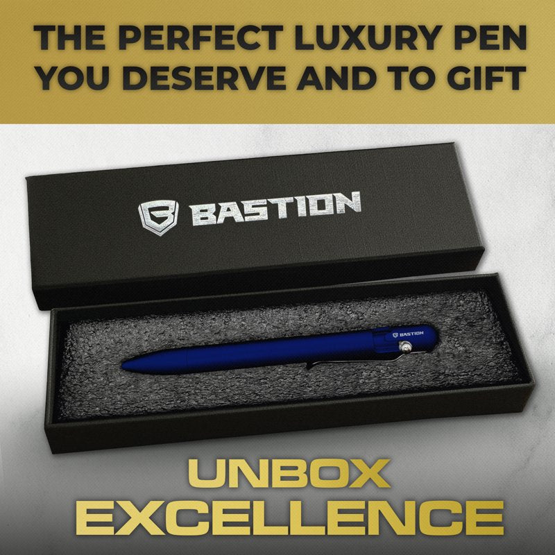 Refillable Aluminum Bolt Action Ballpoint Pen - Multiple Colors