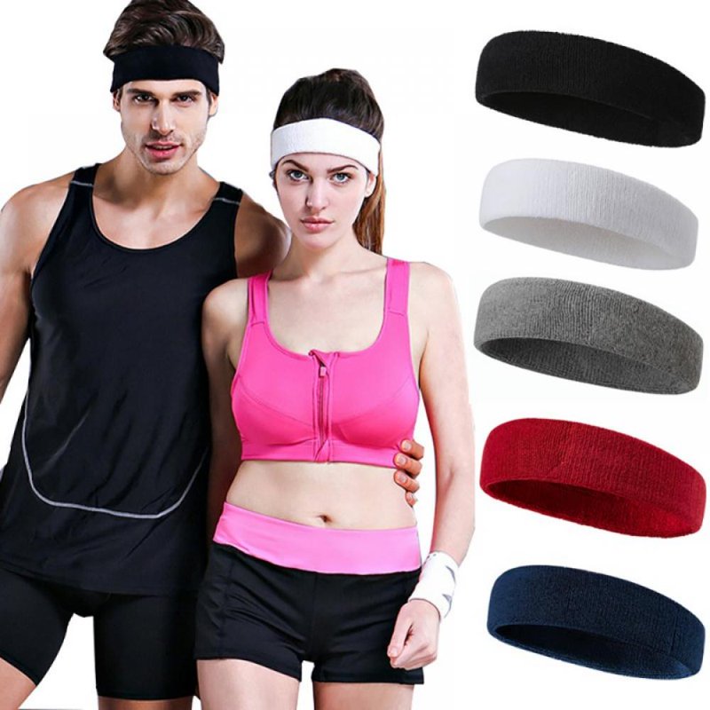 Sports Headbands 8 Pack Moisture Wicking Cotton Sweatbands for Running Yoga & Fitness