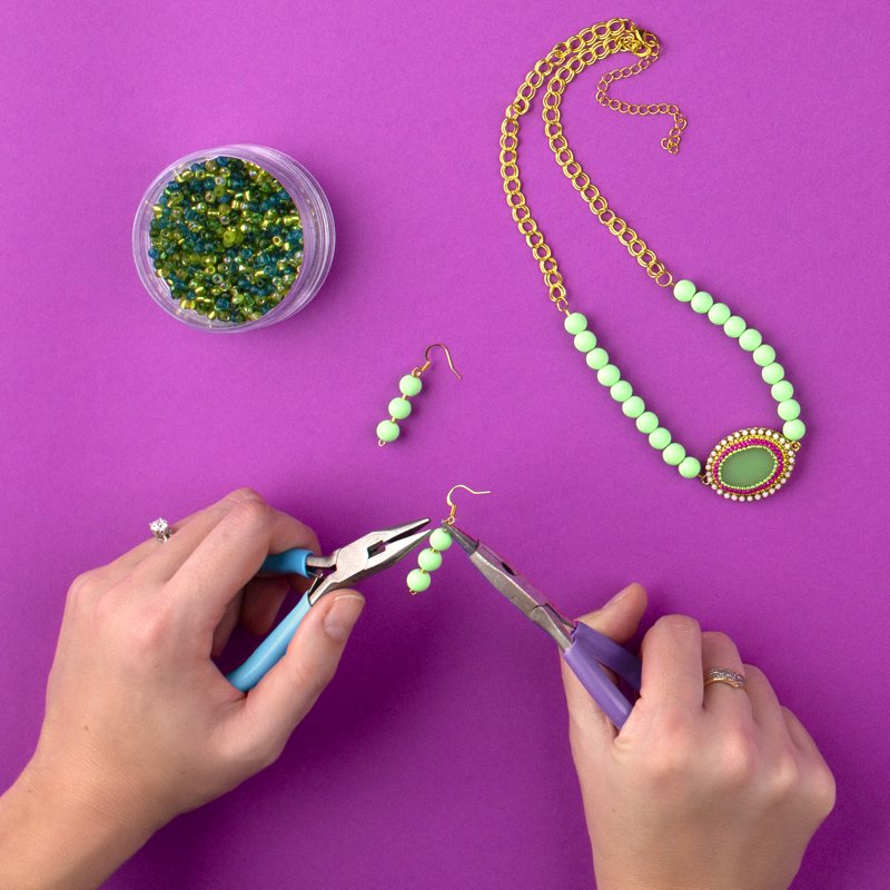 Jewelry Making Tool Set with Storage Case - Pliers & Cutters for Crafts