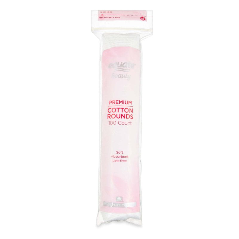 Cotton Rounds Pack of 6 - 100% Pure, Soft, Lint-Free Makeup & First Aid Cotton Pads
