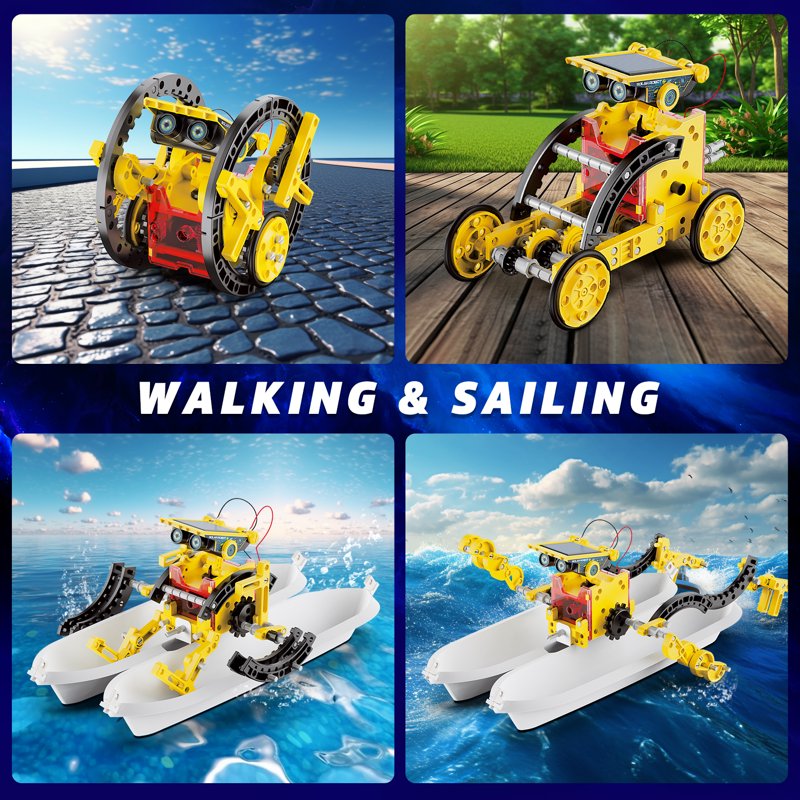 Solar Robot STEM Toys Kit for Kids 12-in-1 Building Toys Educational Science Set