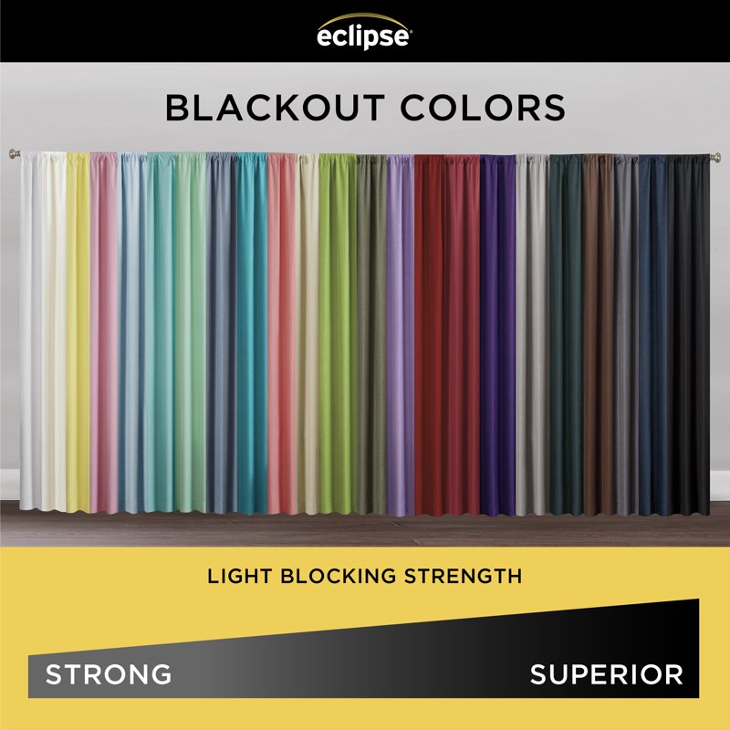 Blackout Curtain Panel - 42 x 95 Inch Room Darkening, Insulated, Noise-Reducing