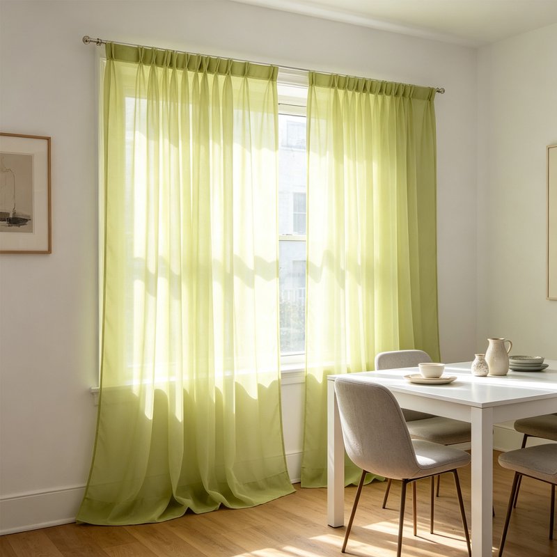 Semi-Sheer Lightweight Curtains for Living Room & Bedroom - 78 Inch Length