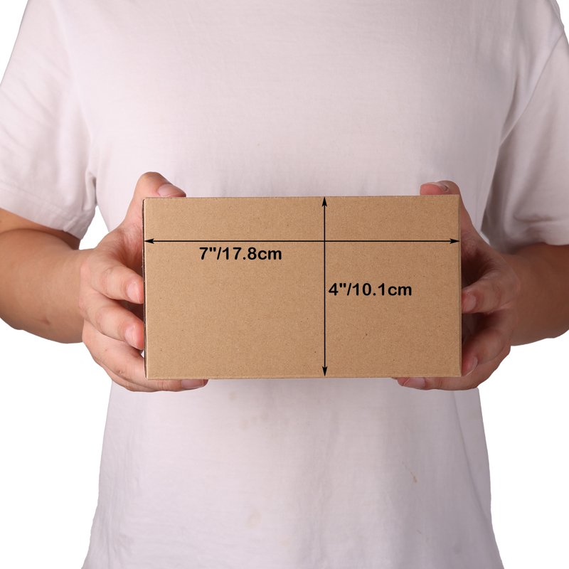 Set of 40 Brown Shipping Boxes 7x5x4 Inches for Packaging & Mailing