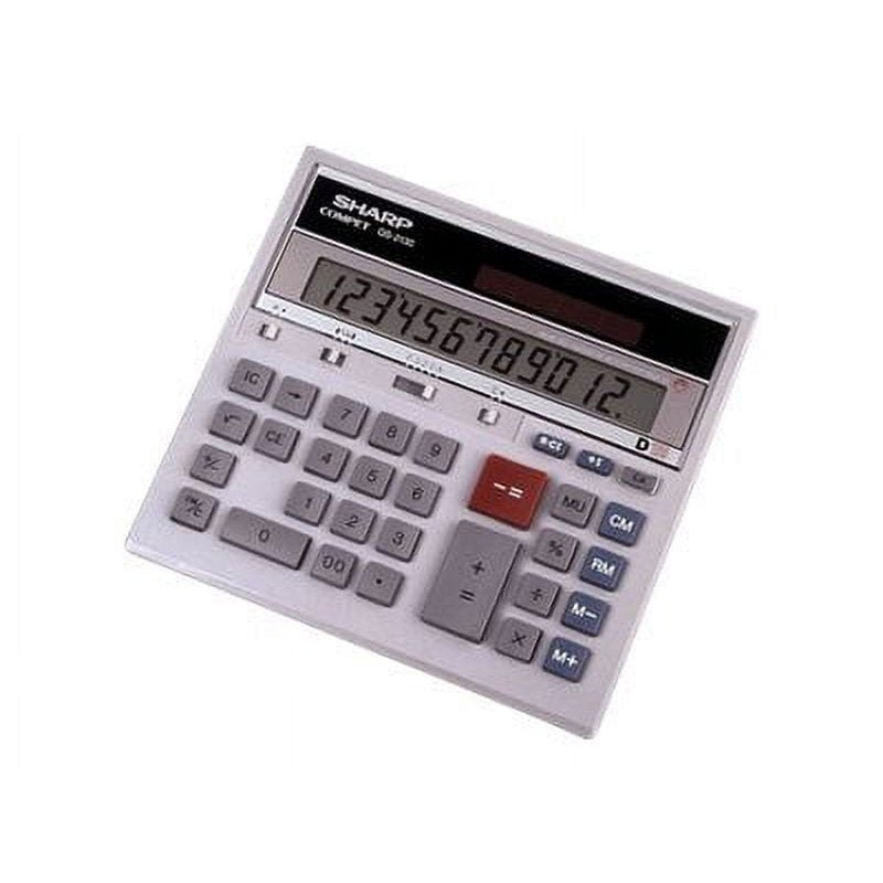 12-Digit Commercial Desktop Calculator with Kickstand - Gray
