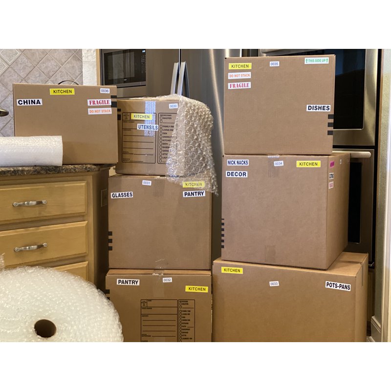 Moving Labels Pack 190 Content Labels for Packing & Organization