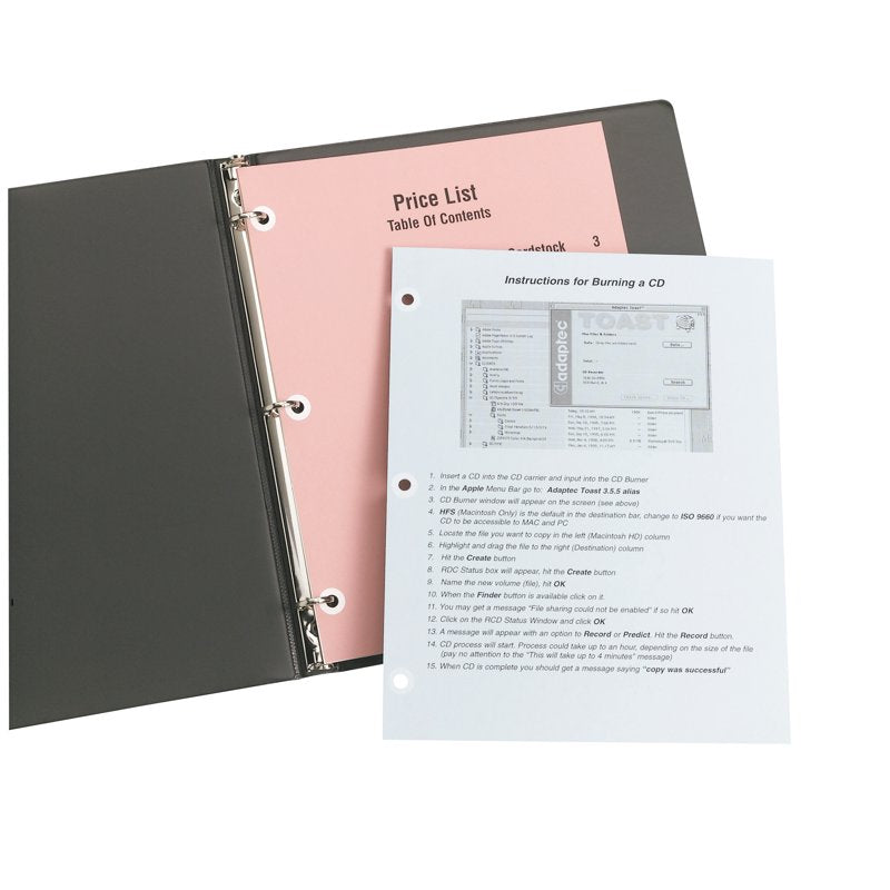 Self-Adhesive Paper Reinforcement Stickers 1/4 Inch, Pack of 1,000