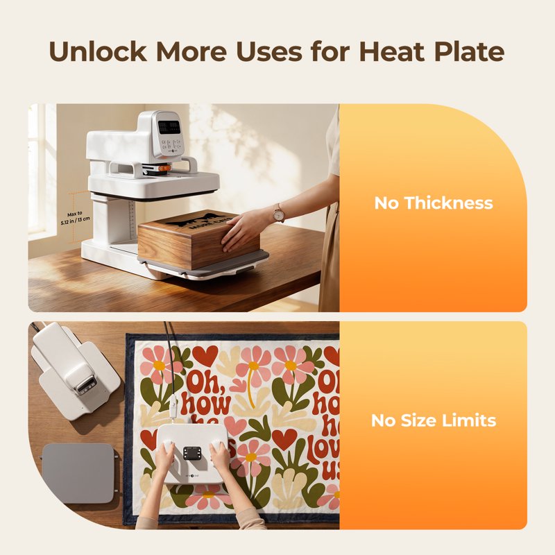 Auto Heat Press Machine 12x10 Inch 3-in-1 Sublimation Press for T-Shirts Mugs Hats