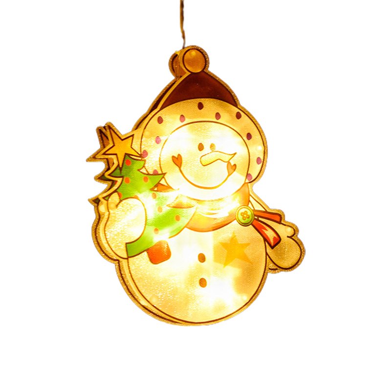 Christmas Window Hanging Lights with Suction Cups Battery Operated Indoor Decor