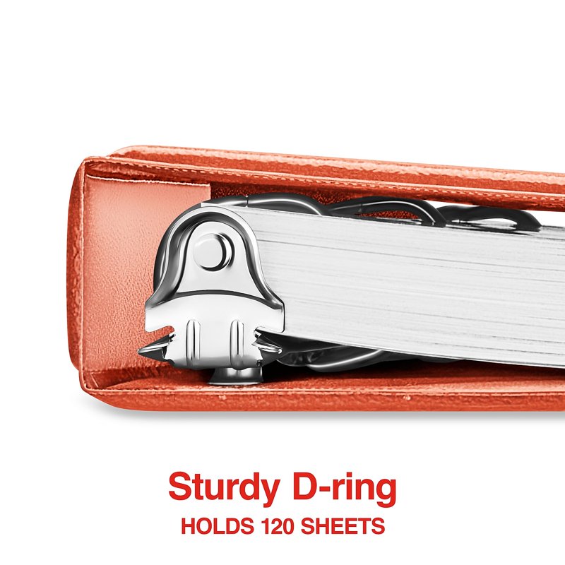 Standard 1/2-Inch Orange View Binder with 3 D-Rings, Holds 120 Sheets