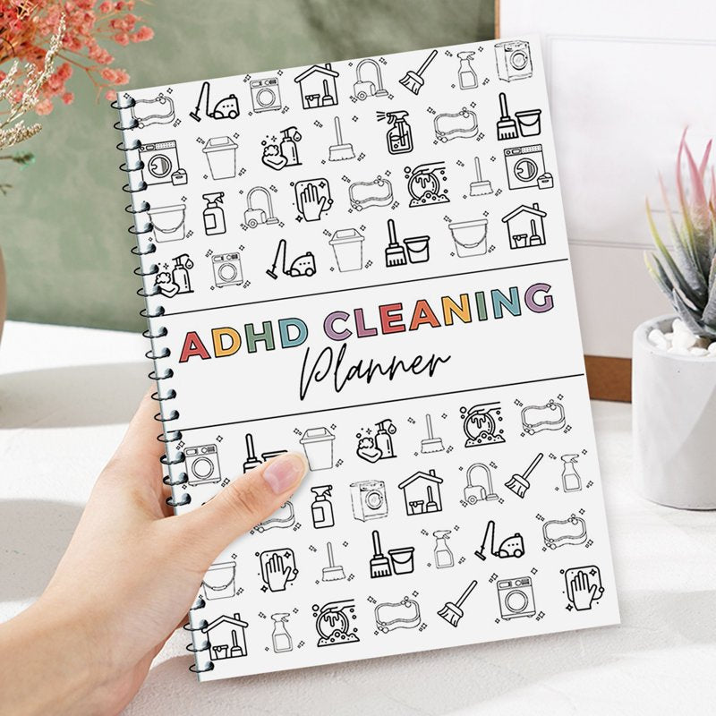 Adult Cleaning Planner with Schedule & Checklist - Undated Household Chores Journal
