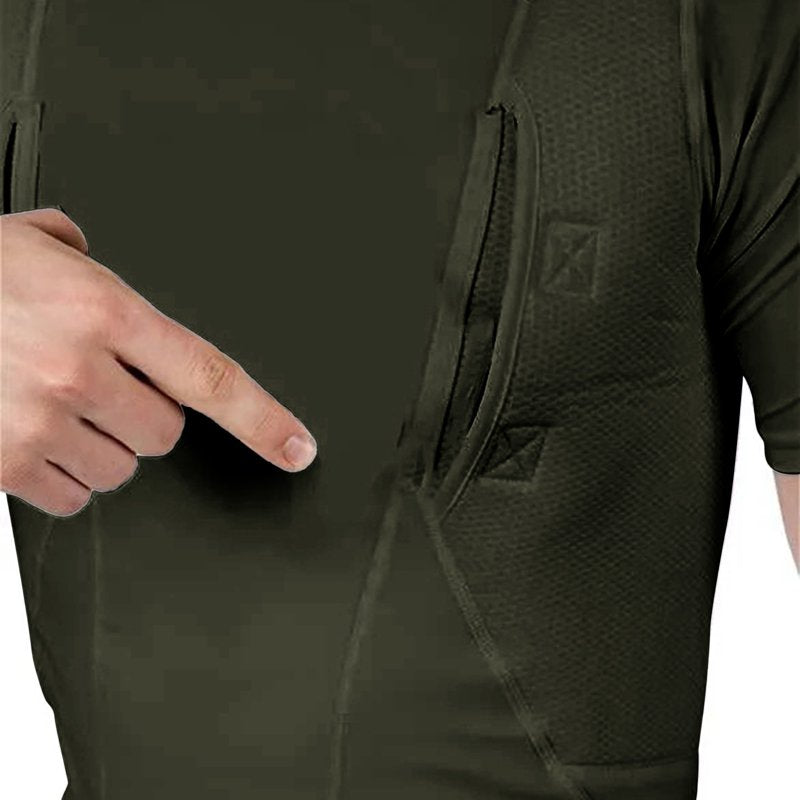 Men's Tactical Short Sleeve Shirt - Big & Tall Outdoor Performance Muscle Tee