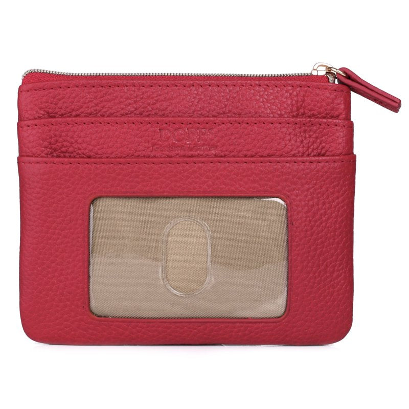 Leather Card & Coin Case with ID Window - Multiple Colors