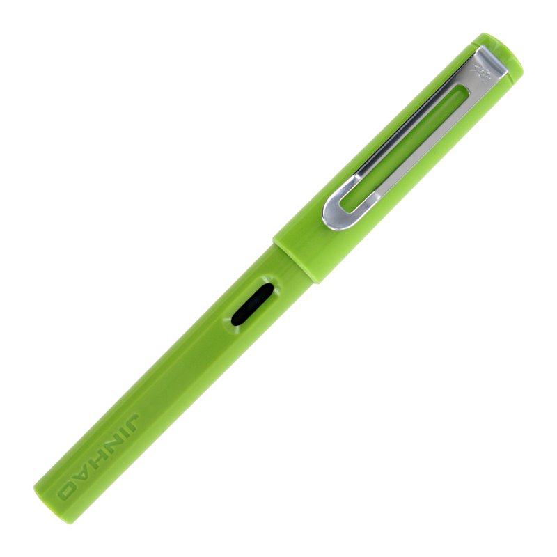 Jinhao Fountain Pen - Lime Green, Blue, Translucent & Black Ink Pen