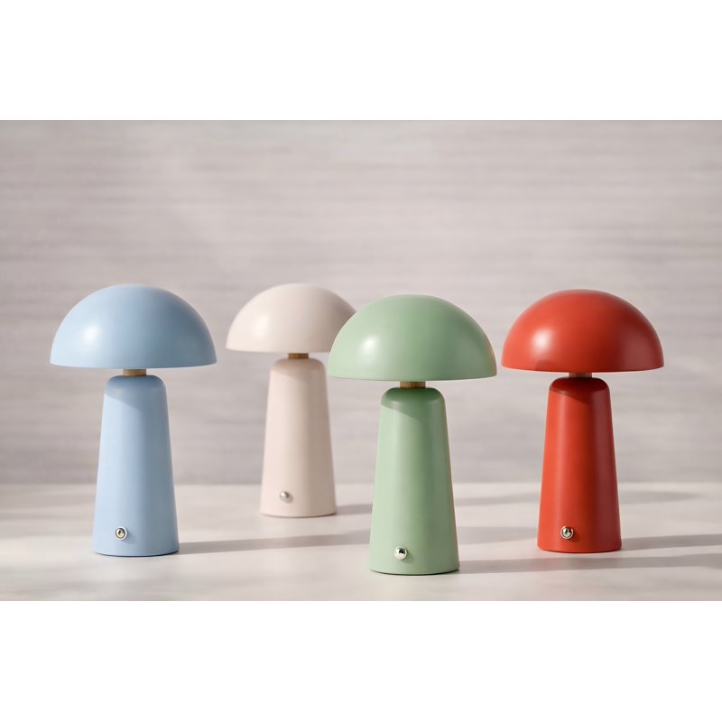 Rechargeable LED Table Lamp with Dimmable Touch Control - Blue Dome