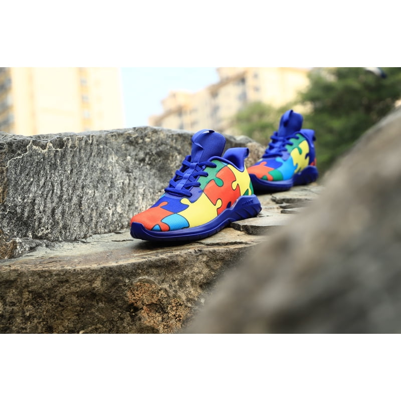 Men's Puzzle Sneaker Breathable Athletic Running Shoes with E-TPU Cushioning