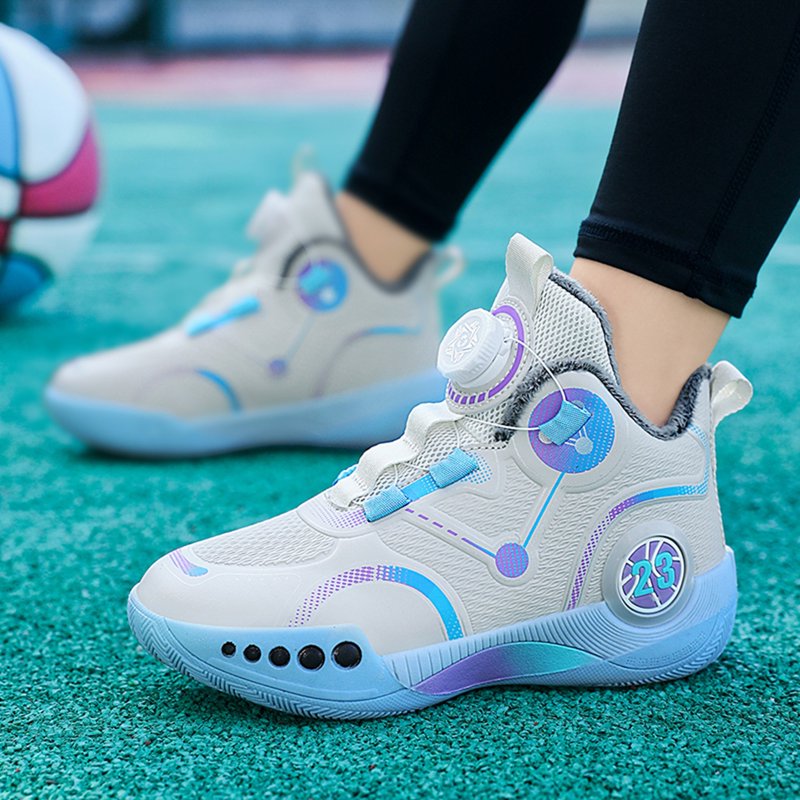 Kids Lightweight Breathable Basketball Shoes for Boys and Girls - High Top Sneakers