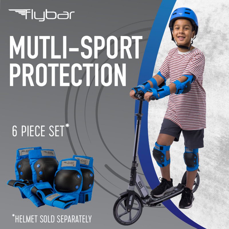 Sports Protection Set for Kids & Adults - Knee, Elbow & Wrist Pads, Unisex, Multi-Sport Safety Gear
