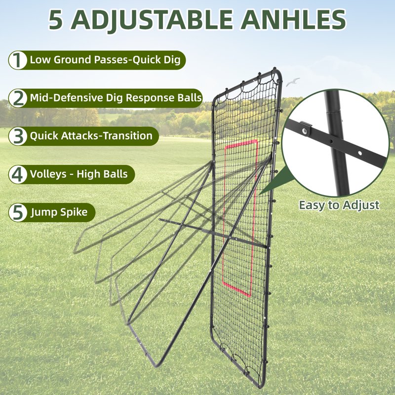 Volleyball Rebounder Net 7x4ft for Volleyball, Soccer, Lacrosse & Baseball Training