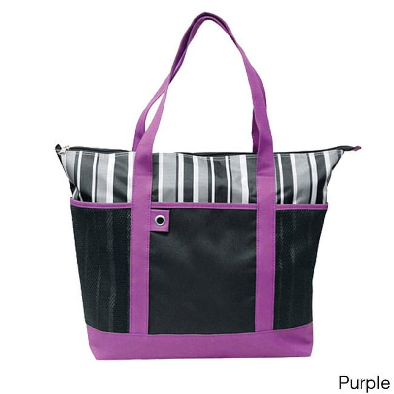 Unisex Striped Tote Bag for Shopping & Travel - Spacious & Trendy