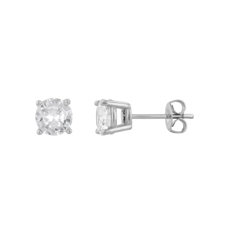 Men's Stainless Steel Set of 3 Black and White Finish Stud Earrings