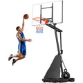 44-Inch Portable Basketball Hoop with Adjustable Height & Shatterproof Backboard