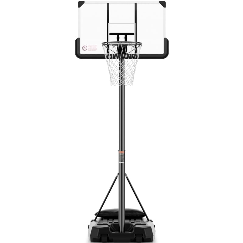 Portable Adjustable Basketball Hoop System with Large Base for Indoor Outdoor Use - 44 Inch Rim