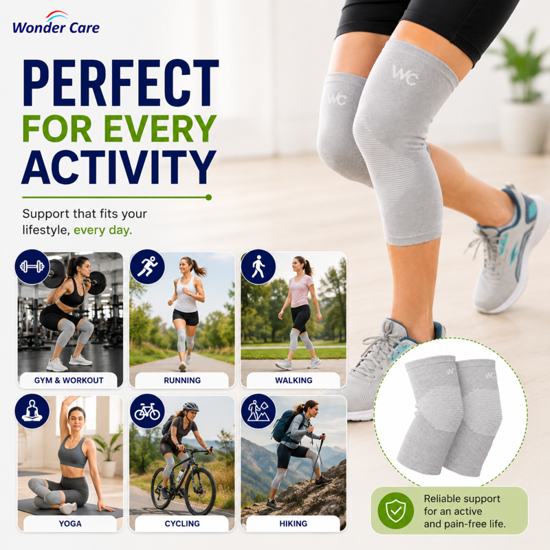 Bamboo Knee Compression Sleeve for Men Women Support & Pain Relief