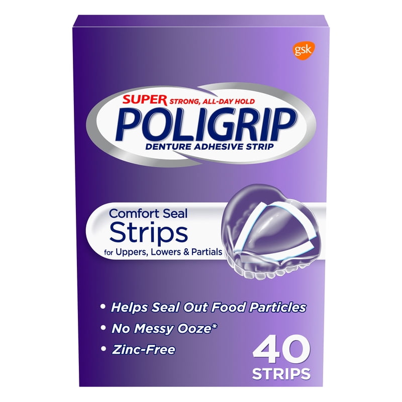 Denture Adhesive Strips - Multipack for All-Day Hold & Food Sealout