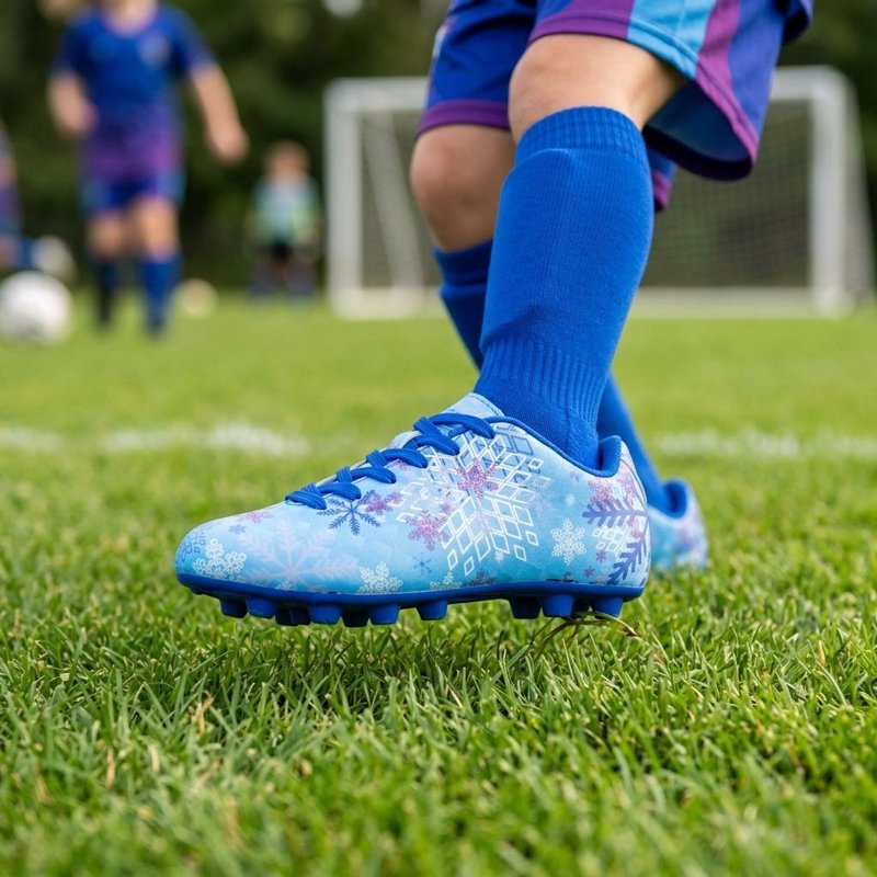 Vizari Frost Kids Soccer Cleats Outdoor Firm Ground – Blue Purple 1Y