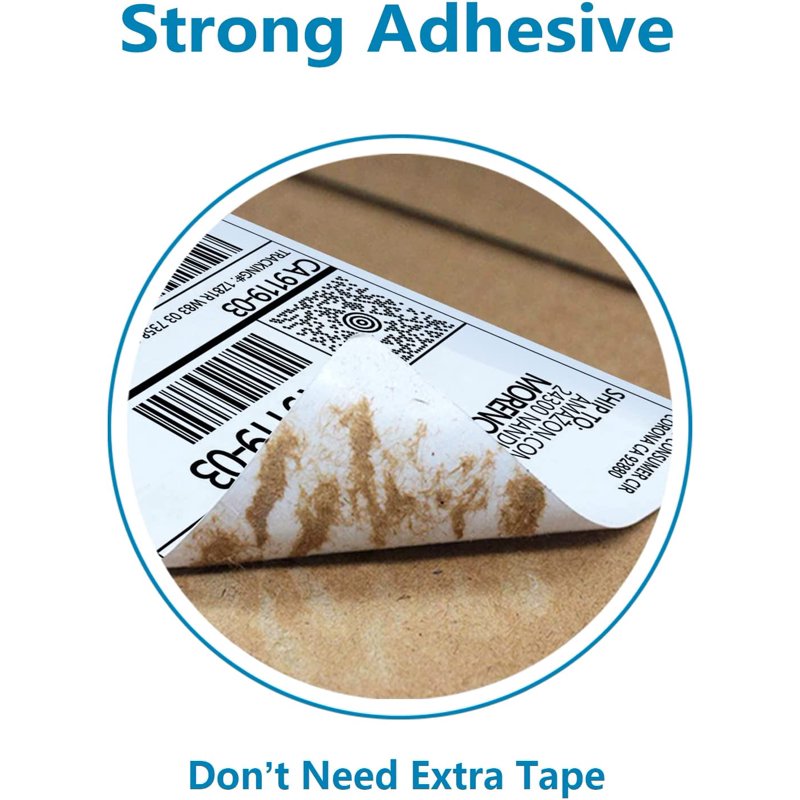 Thermal Shipping Labels 4x6 - Self-Adhesive Fanfold Paper for Thermal Printers, 500 Labels