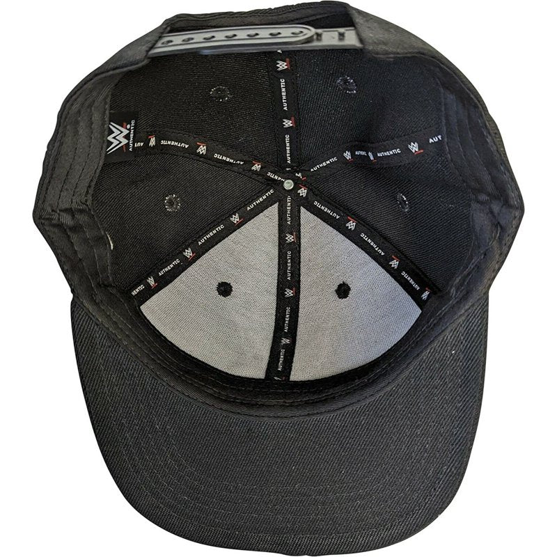 Unisex Embroidered WWE Baseball Cap - Adjustable Snapback Black