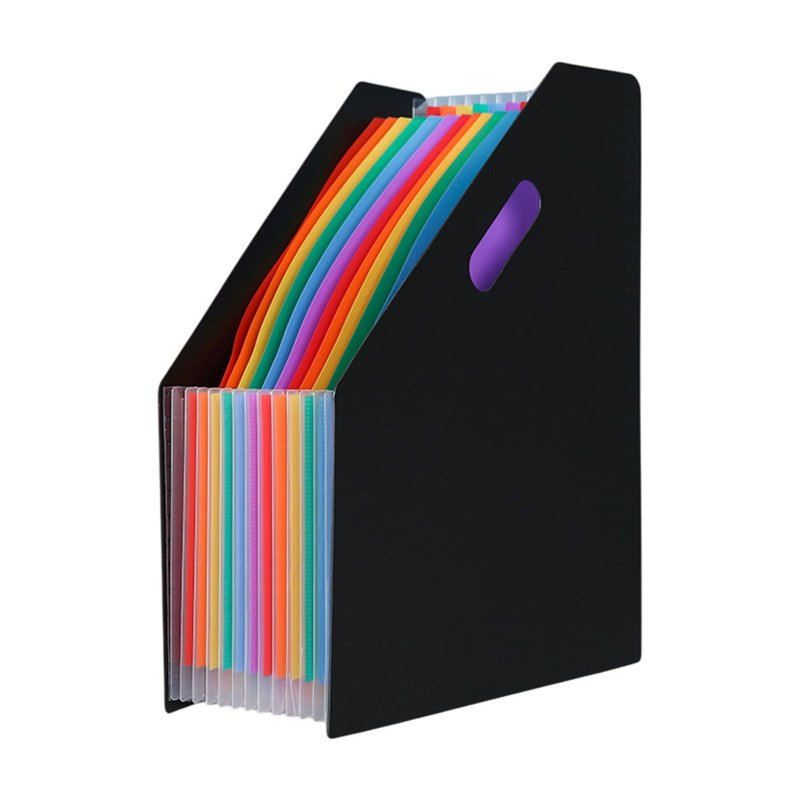13-Pocket Accordion File Folder with Handle - Portable A4 Document Organizer