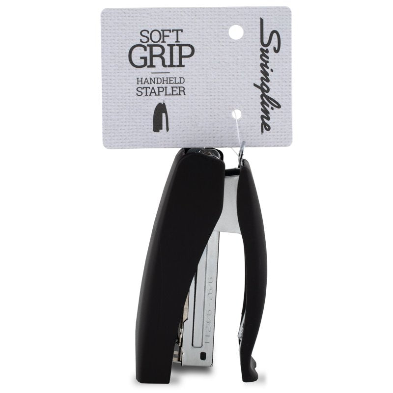 Manual Hand Stapler for 20 Sheets - Portable Metal Stapler with Soft Grip and Safety Loop