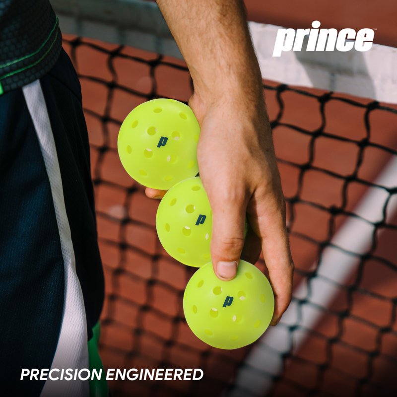 Outdoor Pickleball Balls 3-Pack with Jar – USA Pickleball Approved, 40-Hole Neon Yellow