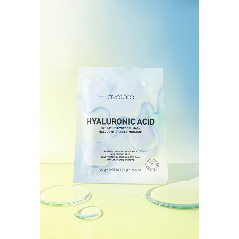 Hyaluronic Acid Hydrating Hydrogel Face Mask for All Skin Types - 1 or 3 Pack