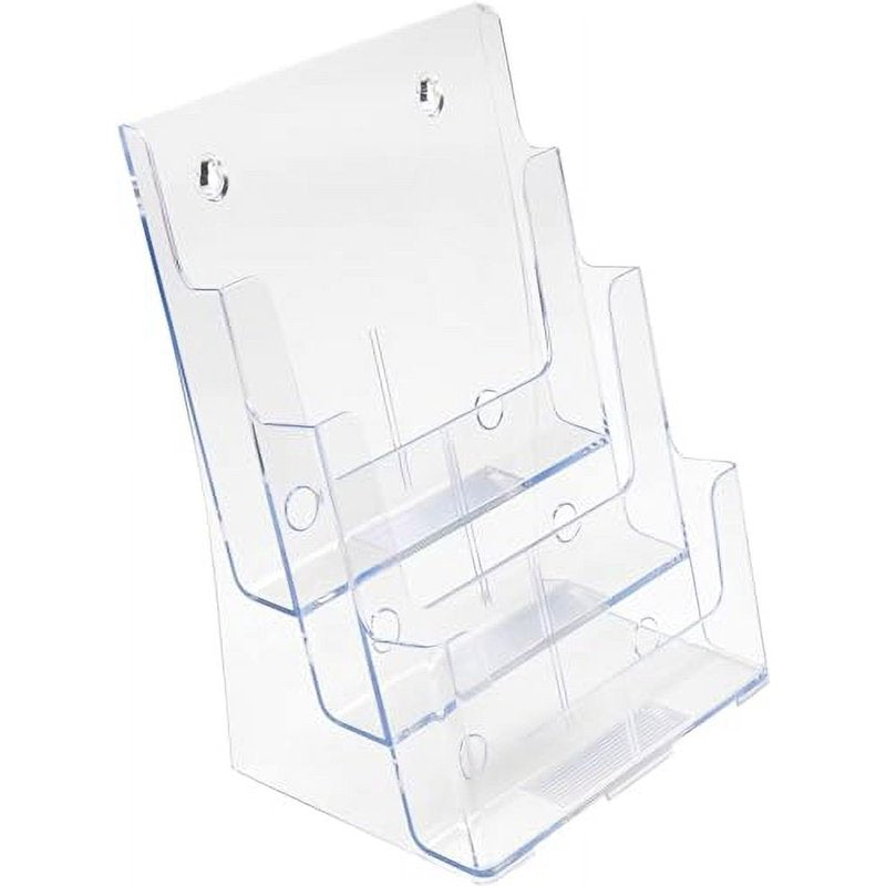 3-Tier Magazine Literature Holder Acrylic Display Stand Counter & Wall Mount