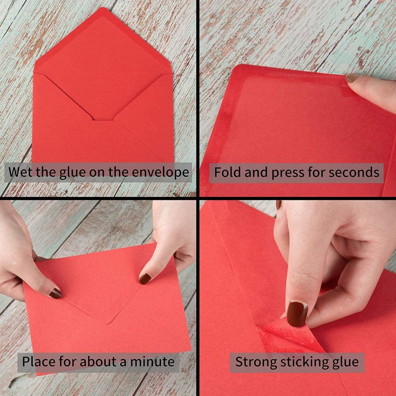 100Pcs A7 Colorful Envelope Set for Invitations & Cards - 5x7in Multi-Color