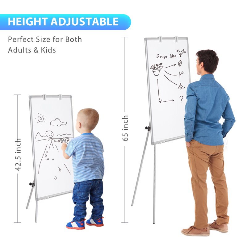 Magnetic Portable Whiteboard Easel with Adjustable Tripod Stand 36x24 - Office & Classroom
