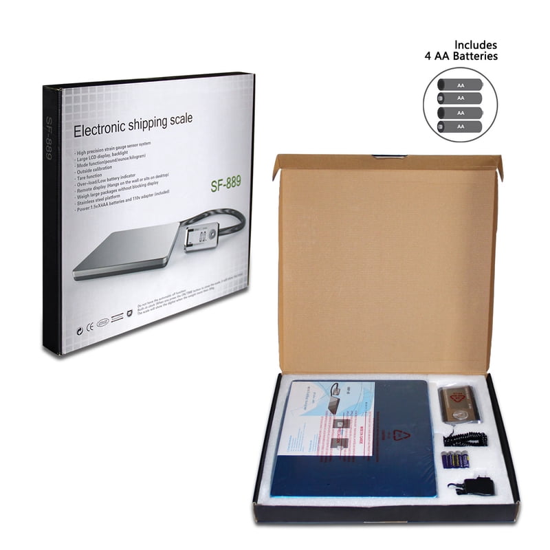 Digital Postal Scale 440lbs Capacity Compact Shipping Weighing Platform