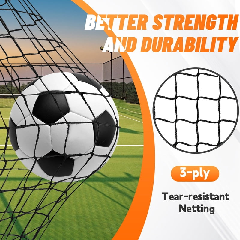 4x3 ft Kids Soccer Goal Set - Portable Pop-Up Goals with Ball, Cones, Ladder & Targets (2 Pack)