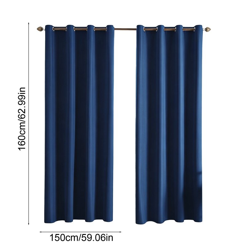 Insulated Blackout Curtains for Windows - Noise & Light Blocker, 59x63in