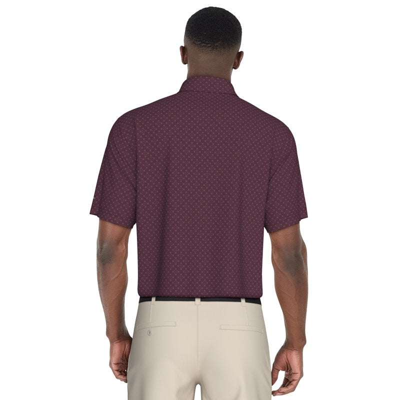Men's Geo Print Golf Polo Shirt with Moisture-Wicking & Sun Protection