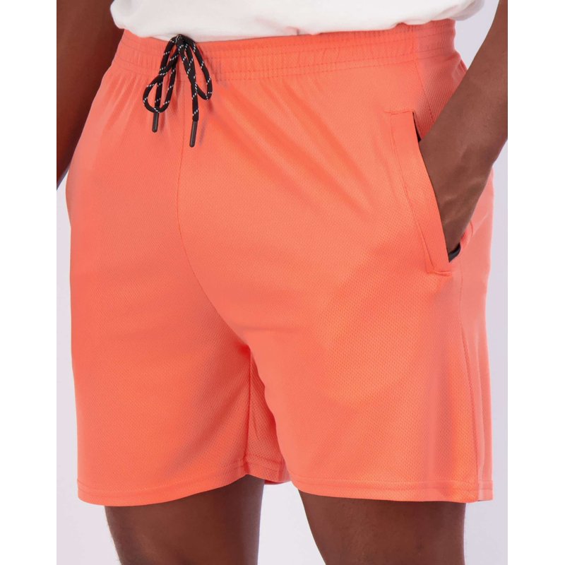 Men's Mesh Athletic Shorts 5-Inch Zipper Workout Running Basketball Gym Pair
